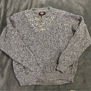 Vintage Heather Gray Chunky Knit Pullover Sweater Men’s XL